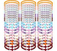 Tondiamo 60 Pcs Easter Bracelets Set Stackable Elastic Beaded Bracelet for Women Christian Bracelets Pack Inspirational Religious Jewelry Gift for Easter Party Favors Religious Christian Friends Gift