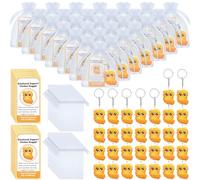 Tondiamo 60 Sets Operation Christmas Gifts Emotional Support Chicken Nugget Bulk Positive Chicken Nugget Keychain with Inspirational Cards Employee Appreciation Gifts for Coworkers Students Teacher,