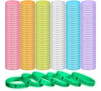 Tondiamo 8'' Vbs 2026 Bulk Silicone Bracelets Christian Glow in The Dark Wristbands with Scripture Words Christian Gift for Vbs School Missionaries Religious Church Supplies, Classic, Silicone, no