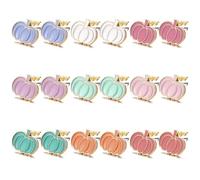Tondiamo 9 Pairs Fall Pumpkin Earring Harvest Pumpkin Warm Tones Earring for Women Cute Lightweighted Macron Color Thanksgiving Autumn Party Halloween Costumes Accessories Jewelry Gifts