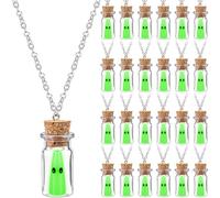 Tondiamo Adopt a Ghost Necklaces Glow in the Dark Ghost Necklace Ghost Face Necklace Halloween Jewelry Gifts for Women and Men for Halloween Party Birthday Horror Theme Party Supplies, Chain about