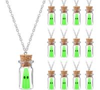 Tondiamo Adopt a Ghost Necklaces Glow in the Dark Ghost Necklace Ghost Face Necklace Halloween Jewelry Gifts for Women and Men for Halloween Party Birthday Horror Theme Party Supplies, Chain about