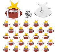 Tondiamo Football Lapel Pins Gift Bulk Sports Brooch for Team Players Train Enthusiast Party School Backpack Hat Accessories, about 1.1 x 1.06 inch / 2.8 x 2.7 cm, Metal, no gemstone