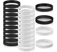 Tondiamo Nothing Is Impossible, Exceed Your Own Expectations Motivational Silicone Wristbands Inspirational Rubber Bracelet Stretch Inspirational Bracelets Bulk for Sports Party Supplies, 2.6 inches