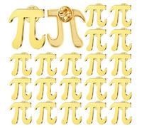 Tondiamo Pi Day Button Pins Symbol for Pi Lapel Pins Math Gifts for Math Teachers Lovers Mathematics Major Science Themed Laboratory Graduation Party, Pi math pins approx 0.79-1.18 inches/2-3 cm