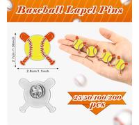 Tondiamo Softball Lapel Pins Gift Bulk Sports Brooch for Team Player Enthusiast Party School Backpack Hat Accessories, about 1.1 x 1.06 inch / 2.8 x 2.7 cm, Metal, no gemstone
