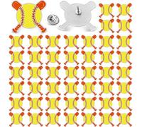 Tondiamo Softball Lapel Pins Gift Bulk Sports Brooch for Team Player Enthusiast Party School Backpack Hat Accessories, about 1.1 x 1.06 inch / 2.8 x 2.7 cm, Metal, no gemstone