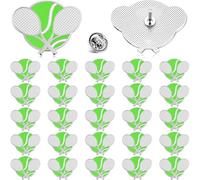 Tondiamo Tennis Lapel Pins Gift Bulk Sports Brooch for Team Player Enthusiast Party School Backpack Hat Accessories, about 1.1 x 0.9 inch / 2.8 x 2.3 cm, Metal, no gemstone