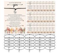 Tondiamo Volunteer Appreciation Bracelet Gift Bulk Inspirational High Five Hands Bracelet Thank You Cards with Bag Recognition Gift for Employee Social Worker Volunteer Nurse Week, Bracelet: about 6.3
