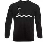 Tone 2 The Specials Reggae Ska Rude Black Men's Long Sleeve T-Shirts 70s 80s Top(MADNESS DANCE, L)