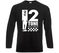 Tone 2 The Specials Reggae Ska Rude Black Men's Long Sleeve T-Shirts 70s 80s Top(NEW 2 TONE RECORDS, XL)