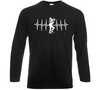 Tone 2 The Specials Reggae Ska Rude Black Men's Long Sleeve T-Shirts 70s 80s Top(SKA MADNESS HEARTBEAT, XL)