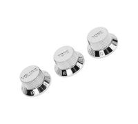 Tone Control Knob, Small 3PCS Decorative Guitar Potentiometer Knob for Replacement (Silver)