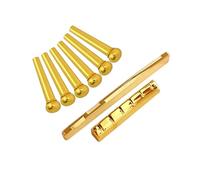 Tone Enhancing Brass Guitar Hardware Bundles With 9mm Height Optimized Nut Saddles Suitable For Crisp Musical Projection Brass Bridge Pins For Guitar