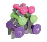 Tone Fitness 20-Pound Hourglass Dumbbell Set | Weight Set