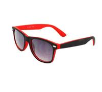 Tone Red & Black Classic Geek Style retro 80's Fashion Sunglasses Smoked Lenses Offe UV 400