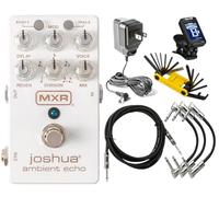 Tonebird MXR M309 Joshua Ambient Echo 60s, 70s, 80s Soundscapes Delay, with Tap Tempo Electric Guitar Effects Pedal with Power Supply, Tool, Patch Cable Bundle