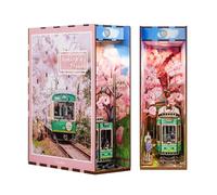 Tonecheer Book Knock Kit, 3D Puzzle, DIY, Miniature Dollhouse, Wooden Bookshelf Decoration, Handmade, Popular, For Beginners, Adults, Birthday Gift (Cherry Blossom Travel)