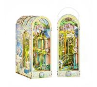 Tonecheer Book Nook Kit,DIY 3D Wooden Puzzle for Adults(Giverny Garden)
