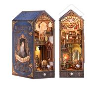 Tonecheer Book Nook Kit,DIY 3D Wooden Puzzle with LED,Gift for Adults (Leonardo da Vinci)