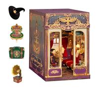 Tonecheer DIY Book Nook Kit for Adults, Miniature Infinity Train Cabin Magical Vintage Carriage Model, Wooden 3D Puzzle Dollhouse Booknook Decorative Bookend Gifts (Magical Journey)