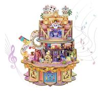 Tonecheer Wooden Music Box Puzzle for Adults, DIY Rotating Music Box Kit 3D Creative Musical Puzzle Crafts Model Building Kits Desk Decor Birthday (Dreams Wander)