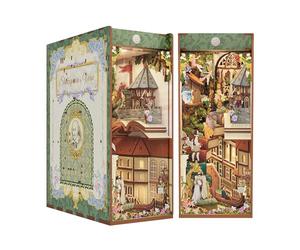 Tonecheer x BRITISH LIBRARY DIY Book Nook Kit, Shakespeare 3D Wooden Puzzle for Adults, Miniature House Kit Booknook Bookshelf Insert Decor with LED Lights Craft Gifts (Shakespeare's Verse)