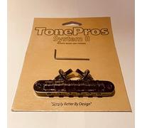 TonePros T3BP Nashville Tune-o-Matic Bridge Imperial with Notched Saddles - Cosmo Black