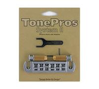 TonePros Wraparound PRS Santana Bridge with Locking Studs Chrome