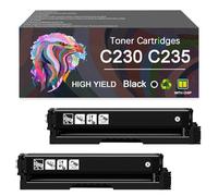 Toner Cartridge 006R04383 006R04384 006R043985 006R04386 Works for Xerox C230 C235 Series Monochrome Laser Printer (Black×2)