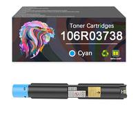 Toner Cartridge 106R03737 106R03738 106R03739 106R03740 Works for Xerox DocuWide 2055 3030 2050 3035 6050 6035 6055 6204 6279 Series Monochrome Laser Printer, Reliability Longevity (Cyan)