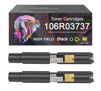 Toner Cartridge 106R03737 106R03738 106R03739 106R03740 Works for Xerox DocuWide 2055 3030 2050 3035 6050 6035 6055 6204 6279 Series Monochrome Laser Printer, Reliability Longevity (Black×2)
