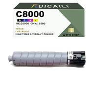 Toner Cartridge C8000 106R04053 106R04050 106R04051 106R04052 Replacement for Xerox C8000 C8000DT Printer (1PK-Black)