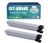 Toner Cartridge CLT-C804S CLT-K804S CLT-M804S CLT-Y804S Works for Samsung X3220NR X3280NR Series Monochrome Laser Printer, Yields Up to 20,000 Pages，Reliability Longevity (Black×2)