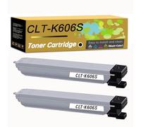 Toner Cartridge CLT-K606S CLT-M606S CLT-Y606S CLT-C606S Works for Samsung MultiXpress CLX-9250ND CLX-9252NA CLX-9350ND CLX-9352NA Series Monochrome Laser Printer (Black×2)