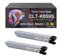 Toner Cartridge CLT-K659S CLT-C659S CLT-M659S CLT-Y659S Works for Samsung MultiXpress CLX-8640ND CLX-8650ND Series Monochrome Laser Printer, Yields Up to 20,000 Pages (Black×2)