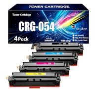 Toner Cartridge CRG-054 Set For Canon MF642Cdw MF643Cdw LBP622Cdw LBP623Cdw MF641Cw MF644Cdw MF645Cx LBP621Cw MF640C, With Built-In Chip, Black Cyan Magenta Yellow, 4-Pack