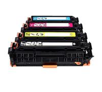 Toner Cartridges, Compatible with HP, M476dn M476dw M476nw | 312A CF380A CF381A CF382A CF383A, Black Cyan Magenta Yellow, 4 color pack(Yellow 2300 page)