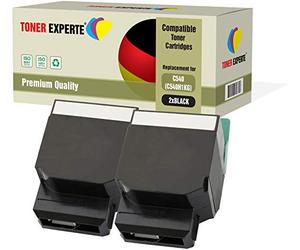 TONER EXPERTE 2-Pack Compatible with C540H1KG Black Premium Toner Cartridges for Lexmark C540n, C543dn, C544dn, C544dtn, C544dw, C544n, C546dtn, X543dn, X544dn, X544dtn, X544dw, X544n, X546dtn