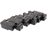 TONER EXPERTE® 5 Toner Cartridges compatible for Dell 1250c 1350cn 1350cnw 1355cn 1355cnw C1760nw C1765nf C1765nfw C17XX 593-11016 593-11021 593-11018 593-11019 (2000 & 1400 Pages)