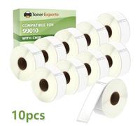 TONER EXPERTE 99010 Address Labels with Chip, 28 x 89 mm, Compatible with DYMO LabelWriter and Seiko Label Printers, 130 Labels/Roll, 10 Rolls