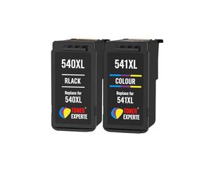 TONER EXPERTE PG-540XL&CLI-541XL 2-Pack Compatible for Canon Pixma TS5150, MG3650, MX475 | High-Yield XL Replacement Ink Cartridges | Latest Chip Technology