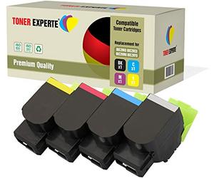 TONER EXPERTE Set of 4 Compatible with 802H Premium Toner Cartridges for Lexmark CX410de, CX410dte, CX410e, CX510de, CX510dew, CX510dhe, CX510dthe