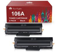 Toner Kingdom 106A Replacement Compatible for HP 106A W1106A Toner Cartridges for HP Laser 107a 107r 107w MFP 135a 135r 135w 135wg MFP 137fnw 137fwg (2 Black, with Chip)
