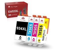 Toner Kingdom 934XL 935XL Ink Cartridges Replacement Compatible for HP 934XL 935XL for HP Officejet Pro 6830 6820 6230 6812 6815 6835 6810 (Black Cyan Magenta Yellow, 4 Pack)