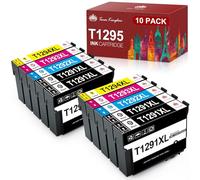 Toner Kingdom T1295 Multipack Ink Cartridges T1291 T1292 T1293 T1294 Compatible for Epson Stylus SX535WD Ink Cartridges Stylus SX425W SX445W SX235W SX535WD WF 3520 (4Black 2Cyan 2Magenta 2Yellow)