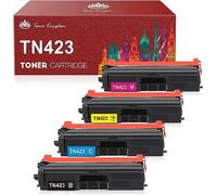Toner Kingdom TN423 Toner Compatible for Brother TN-423 TN-421 TN421 for HL-L8260CDW HL-L8360CDW MFC-L8690CDW MFC-L8900CDW DCP-L8410CDW DCP-L8410CDN (TN423BK/C/M/Y, Black Cyan Yellow Magenta, 4-Pack)