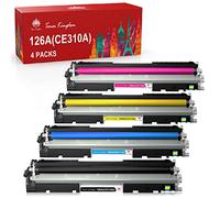 Toner Kingdom Toner Cartridges Compatible for HP 126A CE310A CE311A CE312A CE313A CF350A Compatible for HP LaserJet Pro 100 MFP M175 M175A M175nw M275nw M176 M177 M177FW CP1025 CP1025nw (4 Packs)