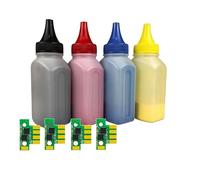 Toner Powder Chip, Compatible with Lexmark, C2325 C2325dw C2425 | C2425dw C2535 C2535dw MC2325 MC2325adw MC2425 MC2425adw MC2535 MC2535adwe MC2640 MC2640adwe(4 toner and 4chip)