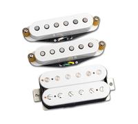 Tonerider Apex Plus HSS Set, Hum-Cancelling Pickups, White Covers, Flat Poles, Hot, Perfect For Rock And Metal, Noiseless, 5-Year Warranty
